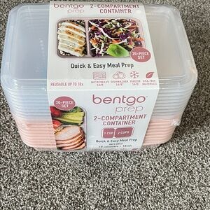 BNWT (sealed) Bentgo Prep 2-Compartment Container Meal Prep Set w/10 containers
